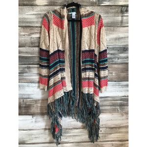 Crochet Waterfall Front Sweater